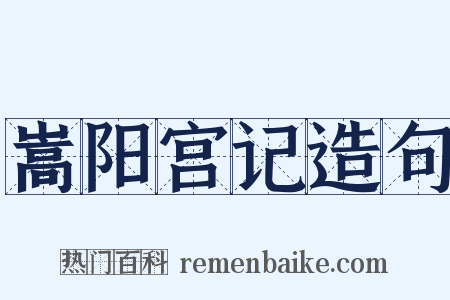 嵩阳宫记造句是什么意思的图片